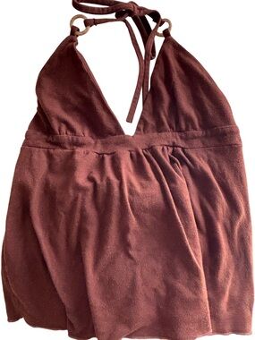 2000s brown halter top